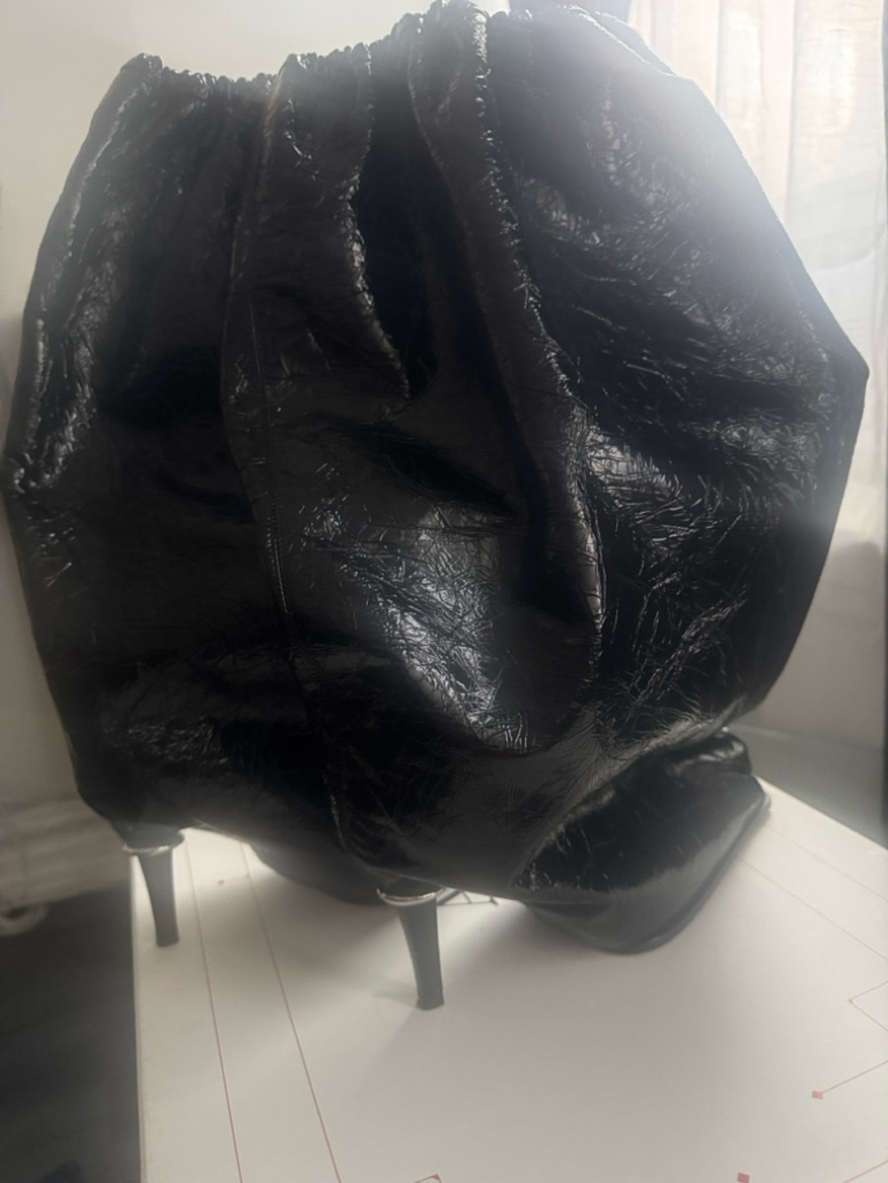 Balenciaga Black Leather Heeled Boots